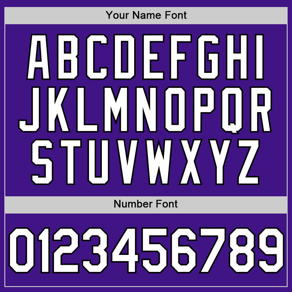 Custom Purple White-Black Authentic Throwback Baseball Jersey baseball jersey product view 5