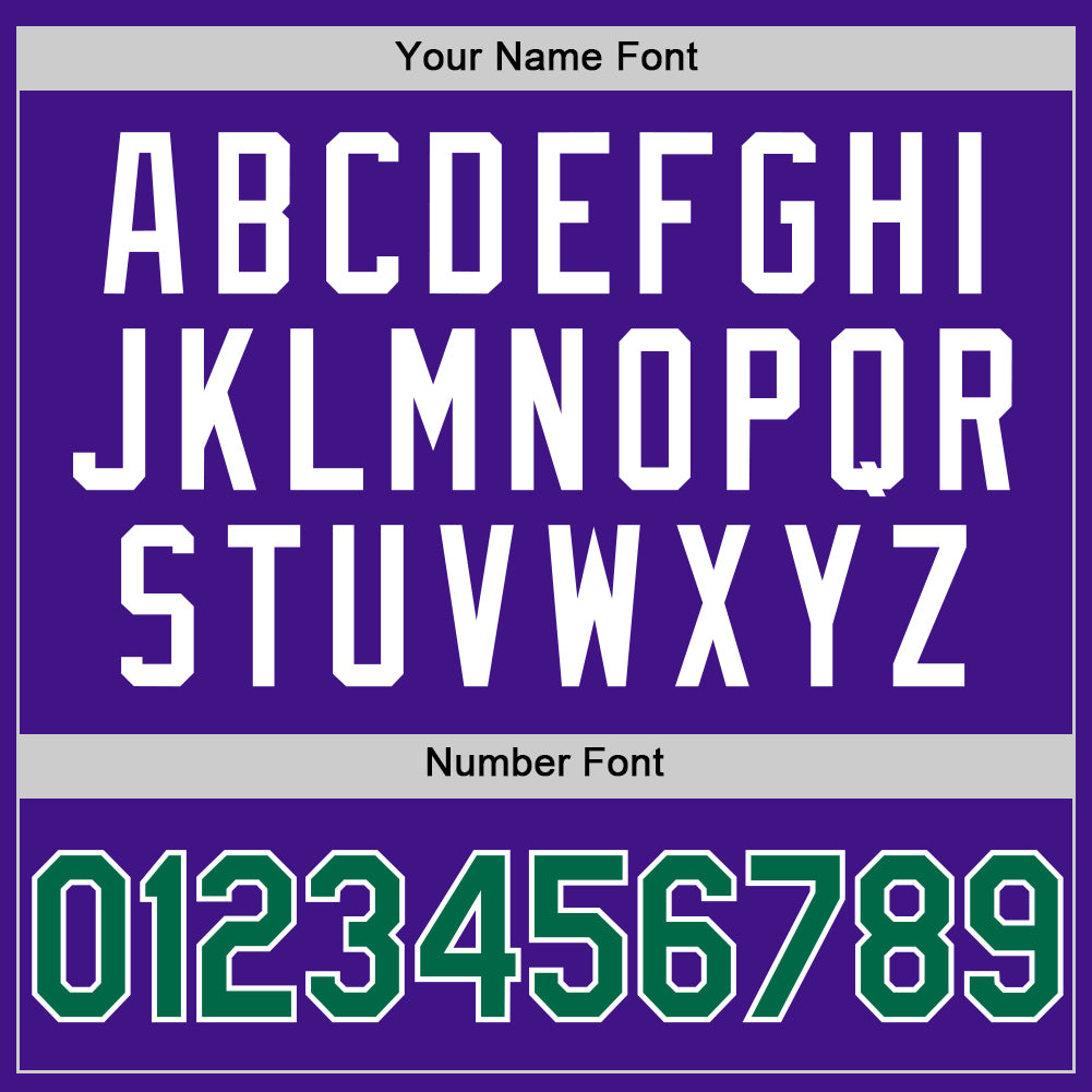 Custom Purple Kelly Green-White Authentic Throwback Baseball Jersey baseball jersey product view 5