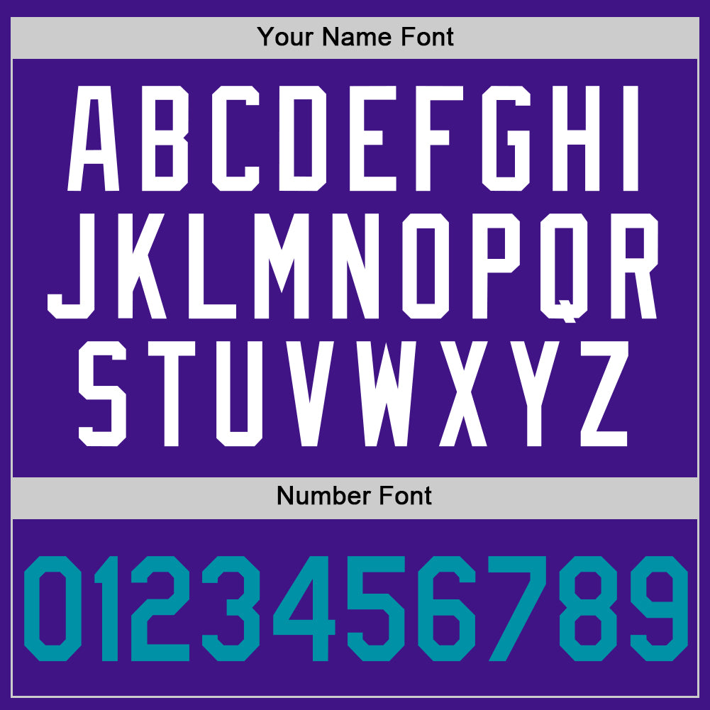 Custom Purple Teal-White Authentic Throwback Baseball Jersey baseball jersey product view 5