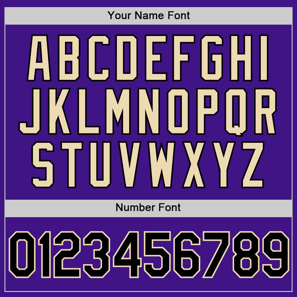 Custom Purple Black-Cream Authentic Throwback Baseball Jersey baseball jersey product view 5