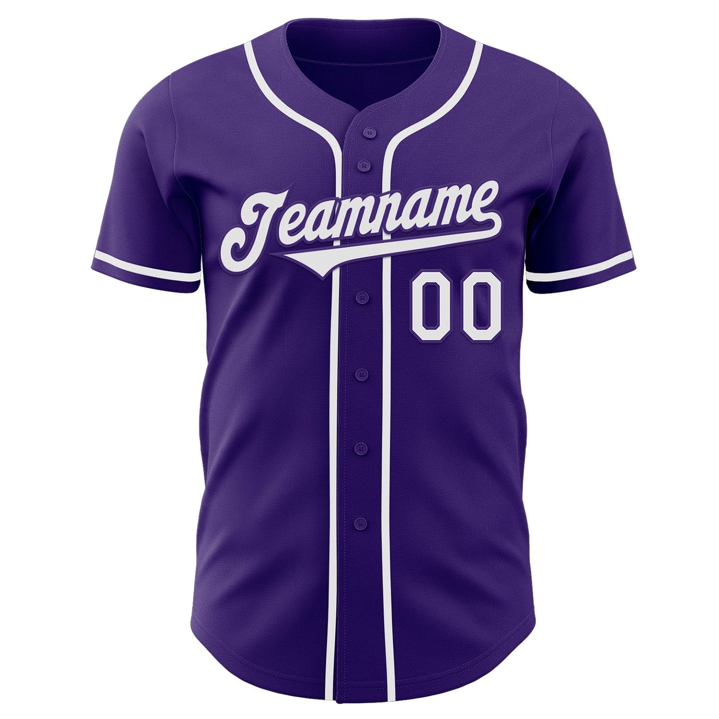 Custom Purple White Authentic Baseball Jersey baseball jersey product view 2