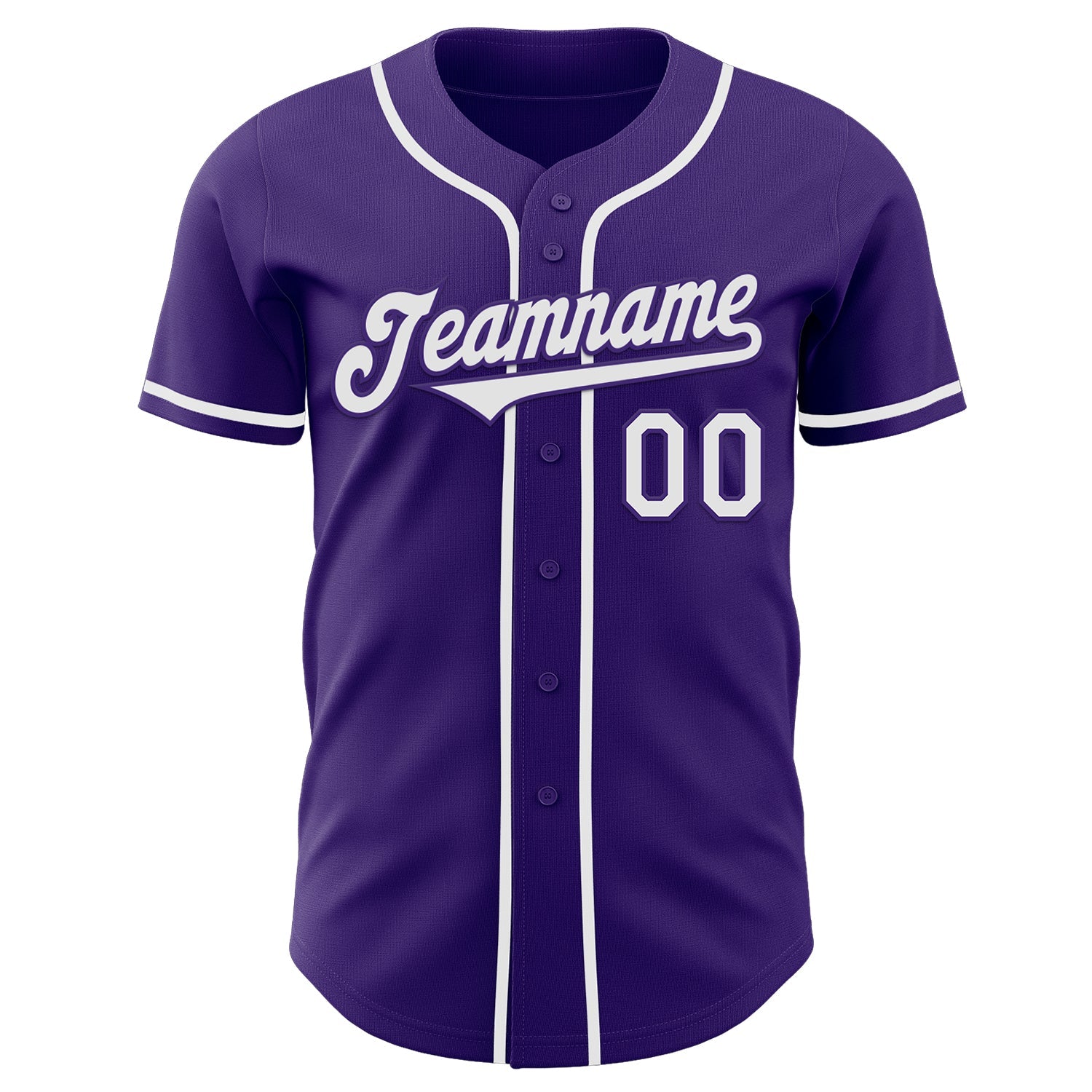 Custom Purple White Authentic Baseball Jersey baseball jersey product view 2