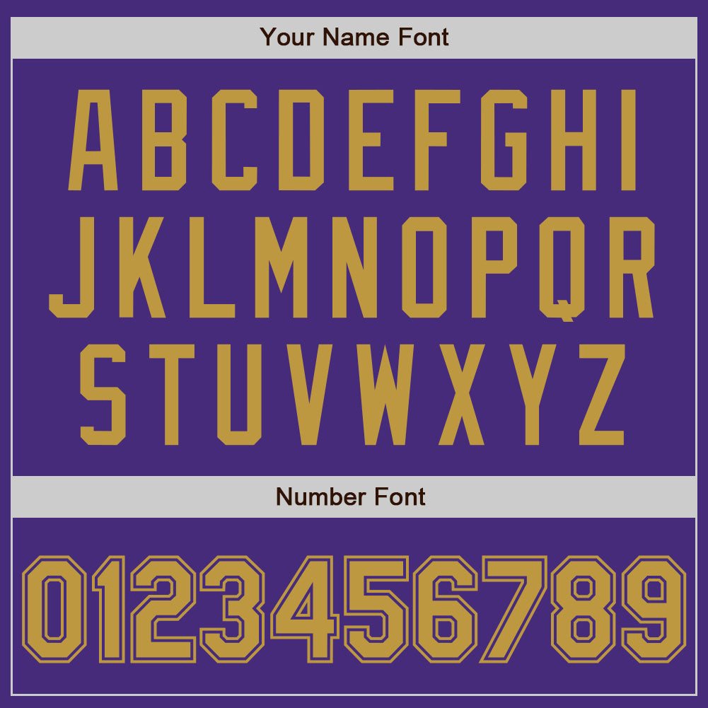 Custom Purple Old Gold Authentic Baseball Jersey baseball jersey product view 4
