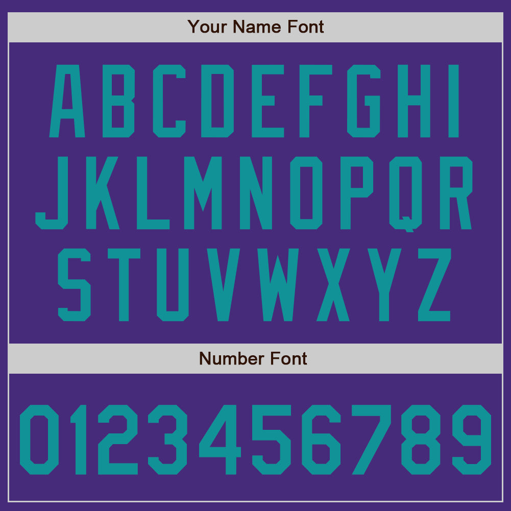 Custom Purple Teal Authentic Baseball Jersey baseball jersey product view 5