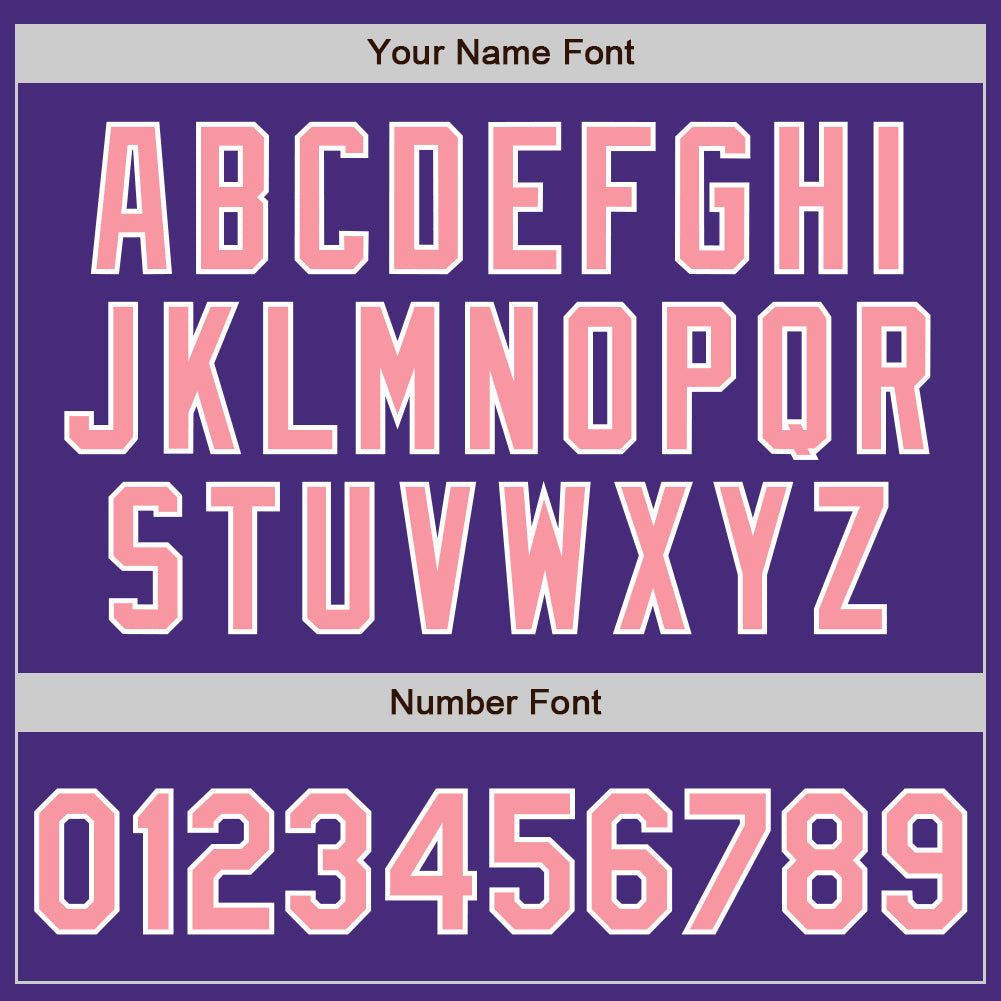 Custom Purple Medium Pink-White Authentic Baseball Jersey baseball jersey product view 5