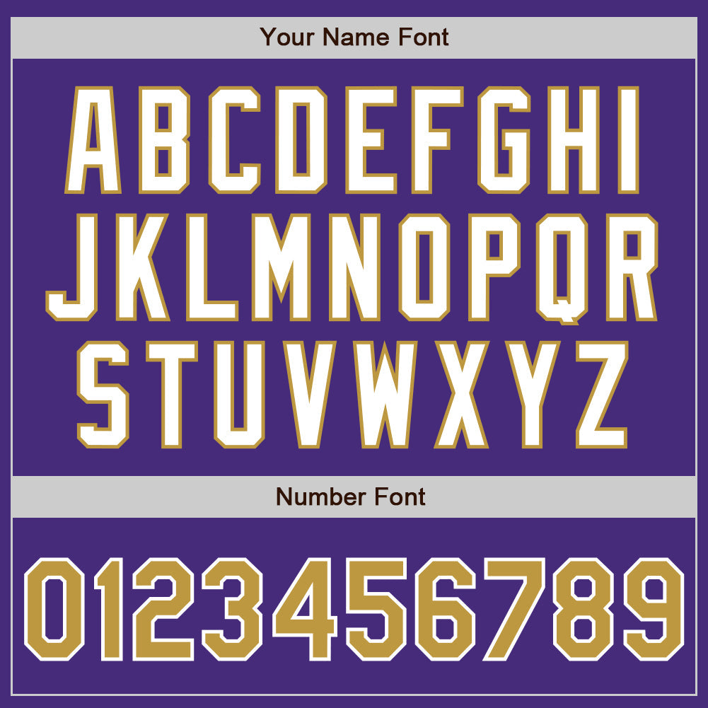 Custom Purple Old Gold-White Authentic Baseball Jersey baseball jersey product view 5