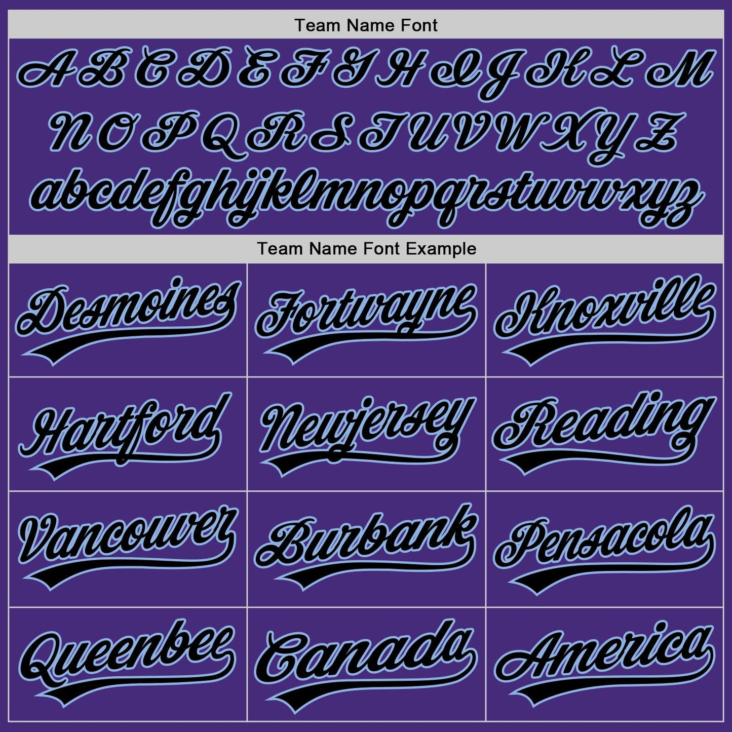 Custom Purple Black-Light Blue Authentic Baseball Jersey baseball jersey product view 4