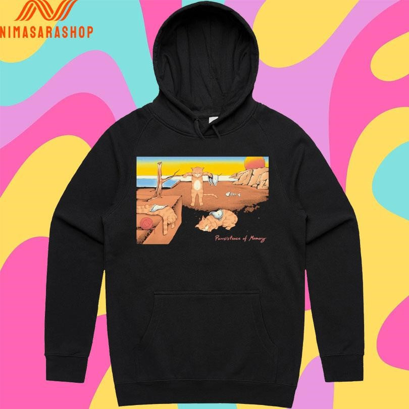 Purrsistence Of Memory Cats - Adult & Kids T-Shirts, Sweatshirts & Hoodies apparel design preview 2