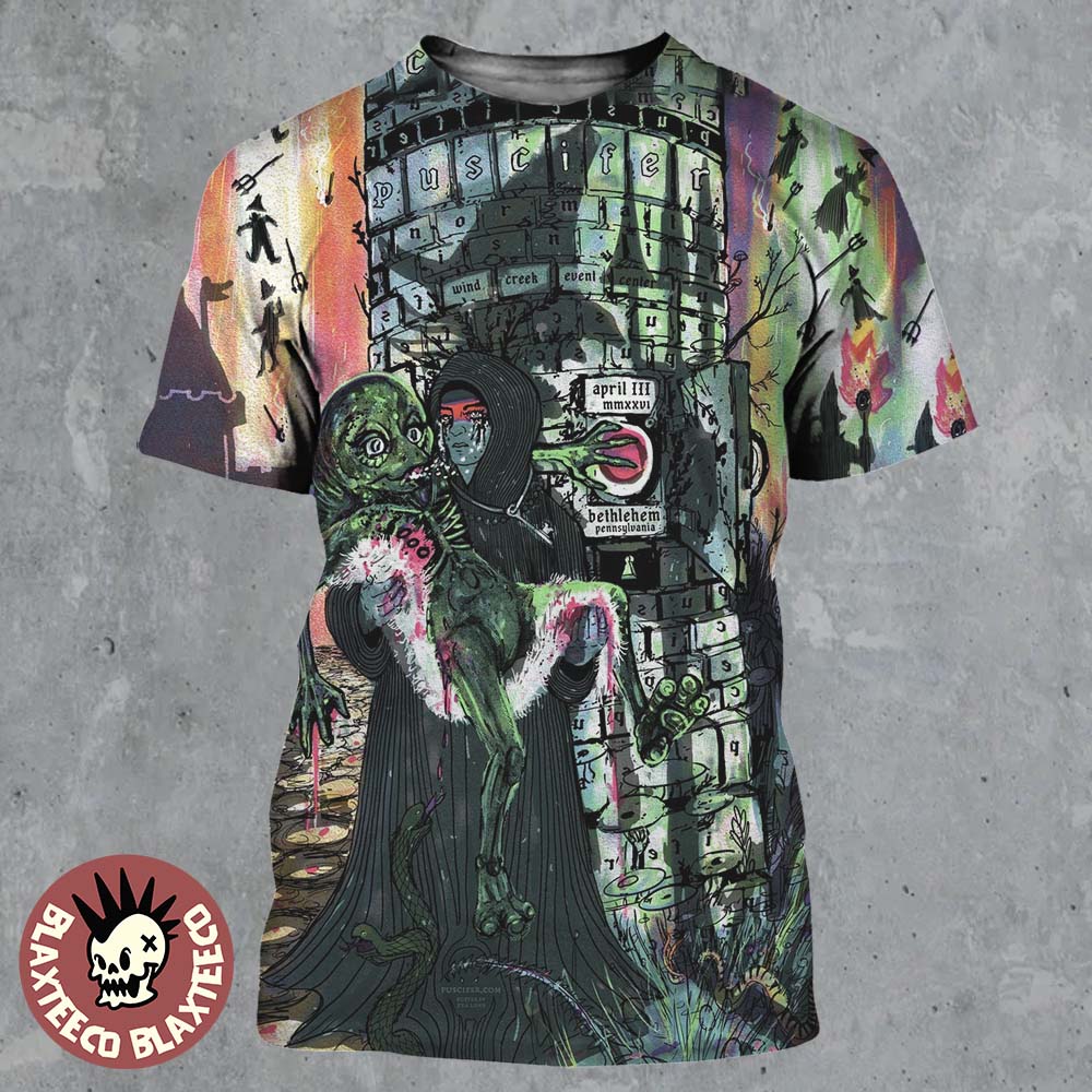 Puscifer Bethlehem Pennsylvania 2026 Event Poster At Wind Creek Event Center On April 3 2026 All Over Print Shirt - T-Shirt, Sweatshirt, Hoodie