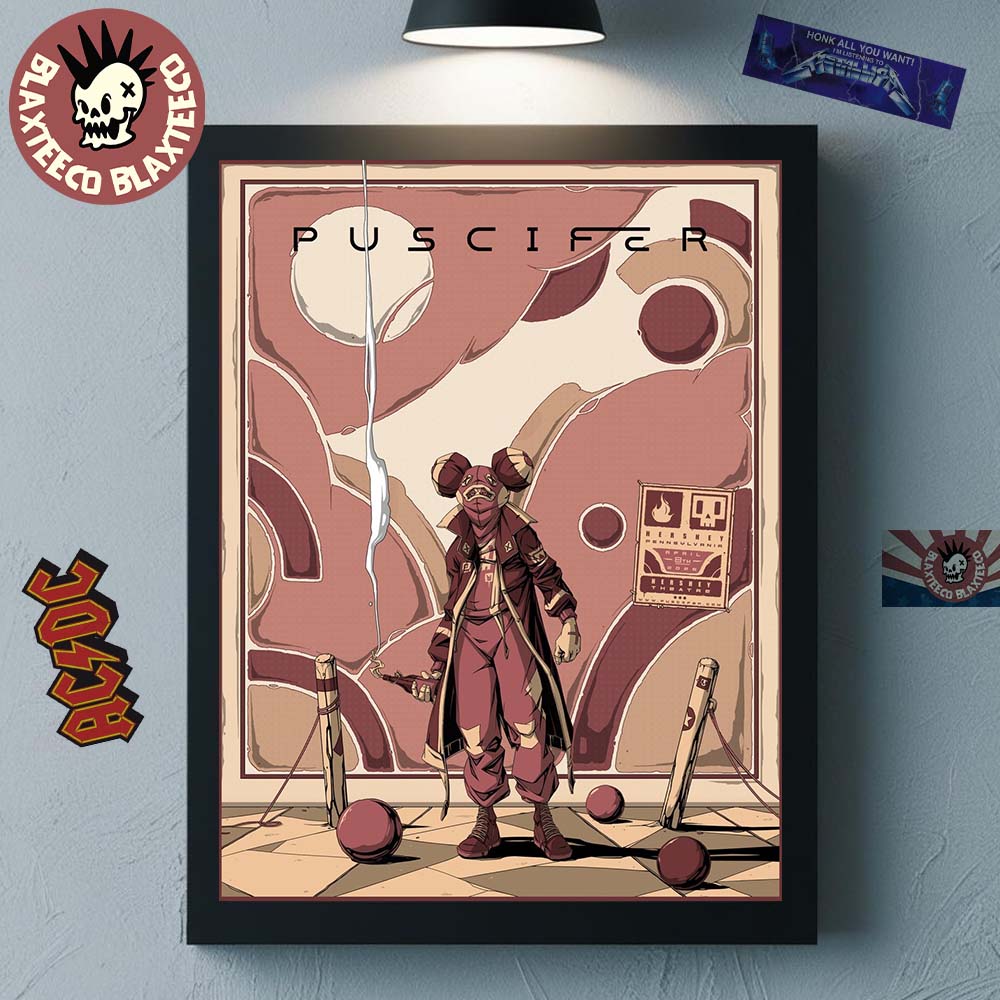 Puscifer Hershey Pennsylvania 2026 Gig Poster At Hershey Theatre On April 8 2026 The Normal Isnt Tour Poster Canvas - T-Shirt, Sweatshirt, Hoodie