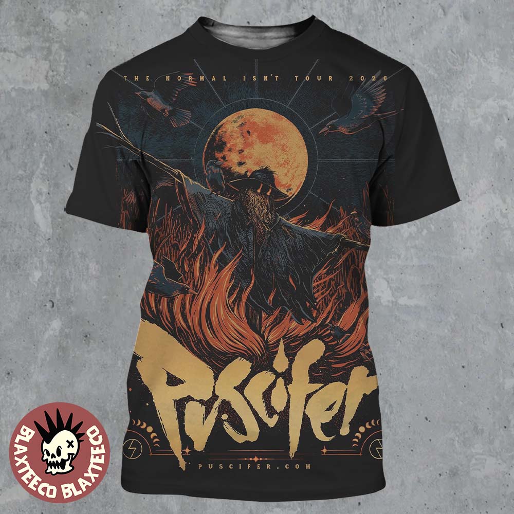 Puscifer The Normal Isnt Tour 2026 VIP Poster The Scarecrow Art All Over Print Shirt Unisex T-shirt, Sweatshirt, Hoodie, Long Sleeve Tee - T-Shirt, Sweatshirt, Hoodie