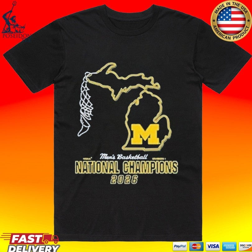 Michigan Wolverines Youth MBB National Champs 2026 Net T-shirt Unisex T-shirt, Sweatshirt, Hoodie, Long Sleeve Tee - T-Shirt, Sweatshirt, Hoodie