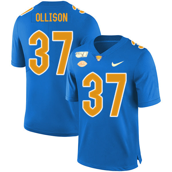 Qadree Ollison 37 Blue College Football Jersey football jersey product view 1