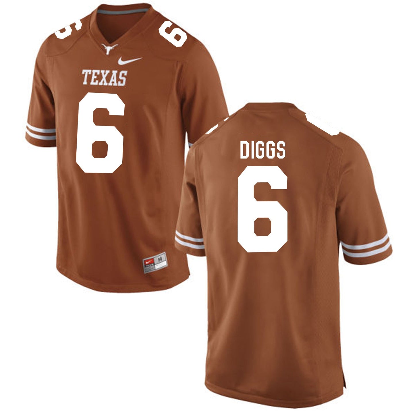 Quandre Diggs 6 Brunt Orange College Football Jersey football jersey product view 1