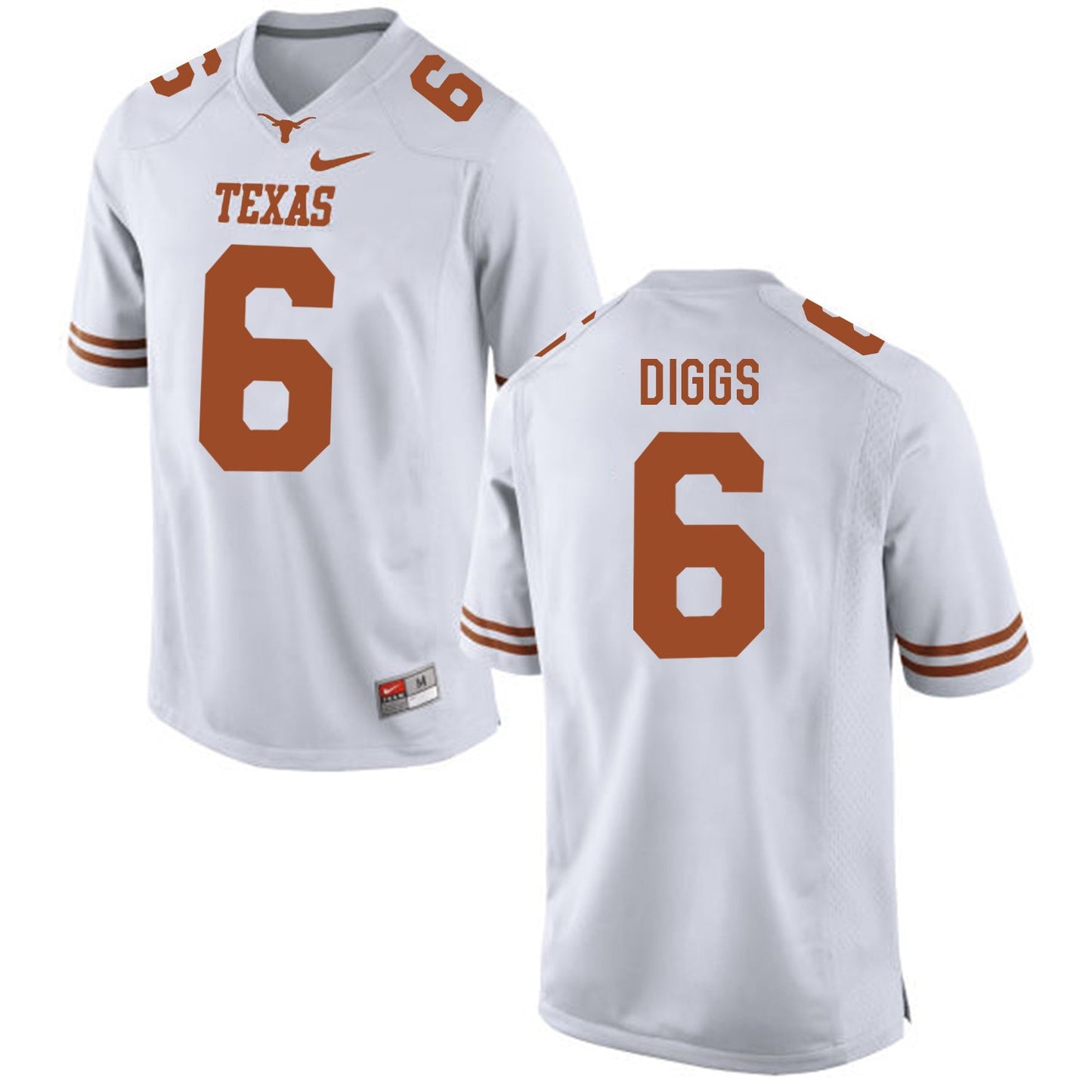 Quandre Diggs 6 White College Football Jersey football jersey product view 1