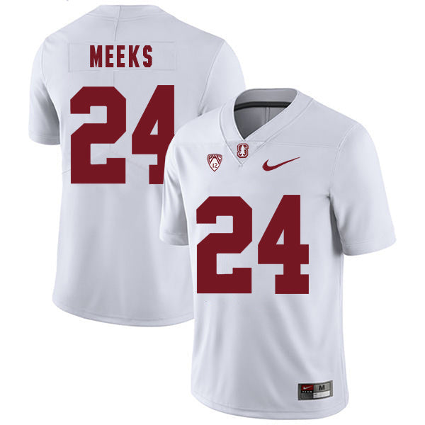 Quenton Meeks 24 White College Football Jersey football jersey product view 1
