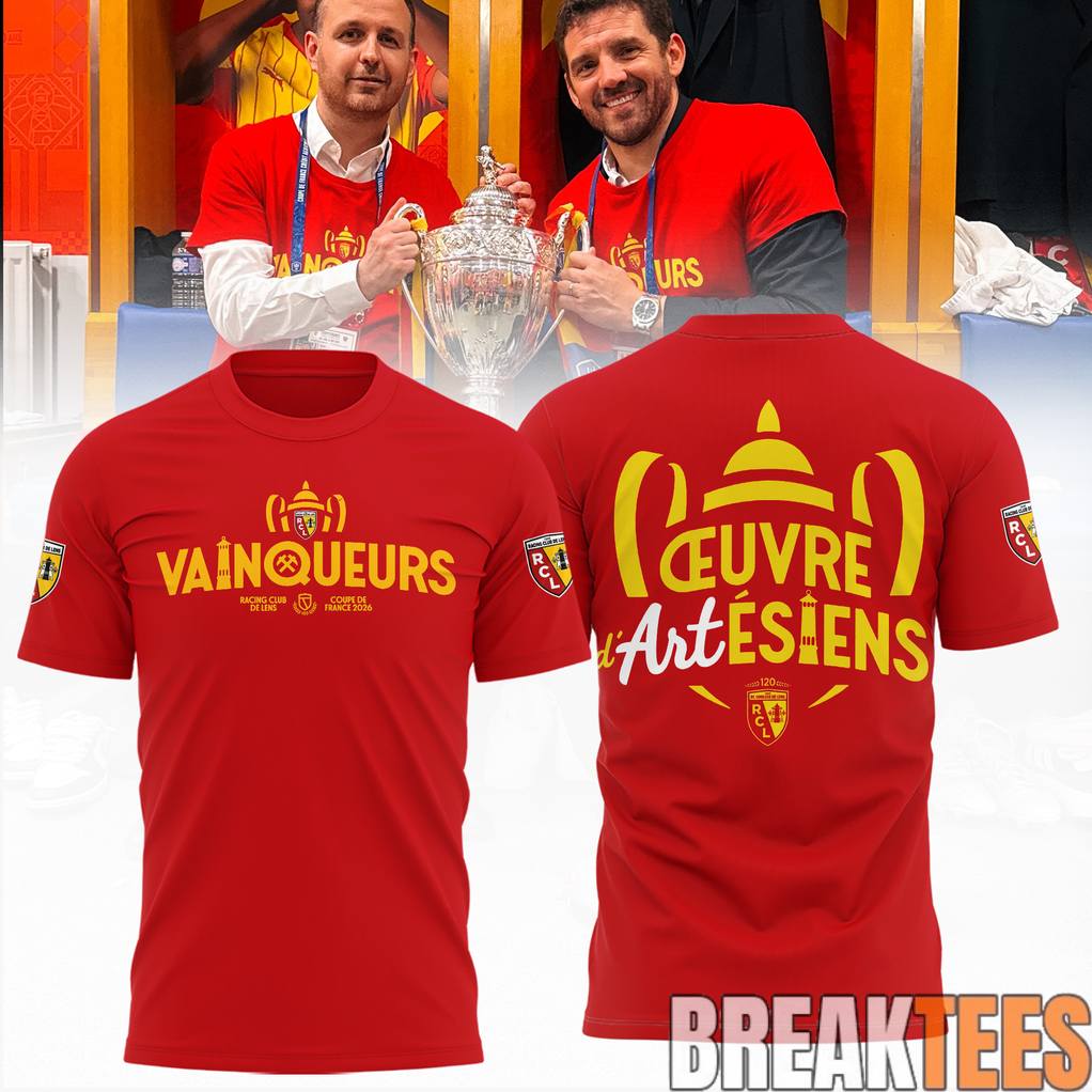 RC Lens Vainqueurs Coupe De France 2026 Shirt Unisex T-shirt, Sweatshirt, Hoodie, Long Sleeve Tee - T-Shirt, Sweatshirt, Hoodie