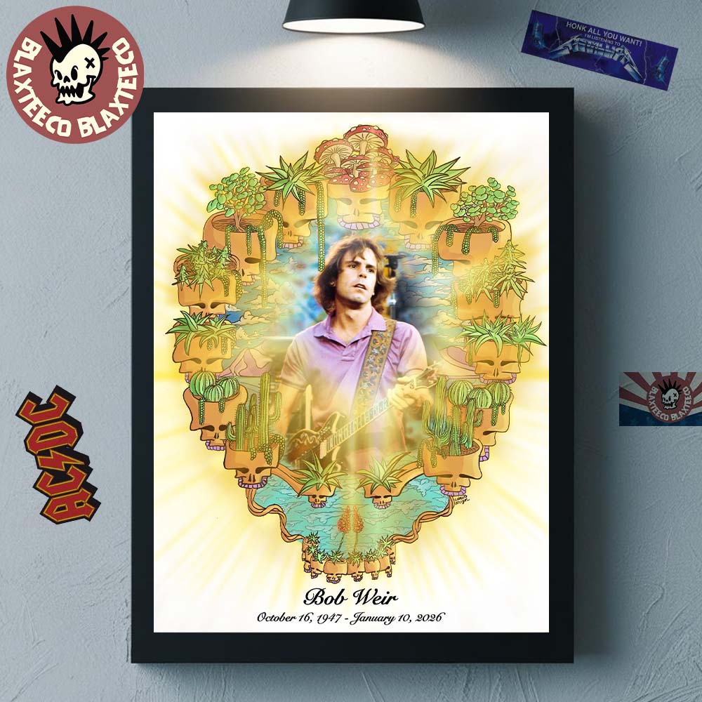 RIP Bob Weir Tribute Rest In Peace I Was Gifted With A Life That Was Full Of Adventure October 16 1947 To January 10 2026 Poster Canvas - T-Shirt, Sweatshirt, Hoodie