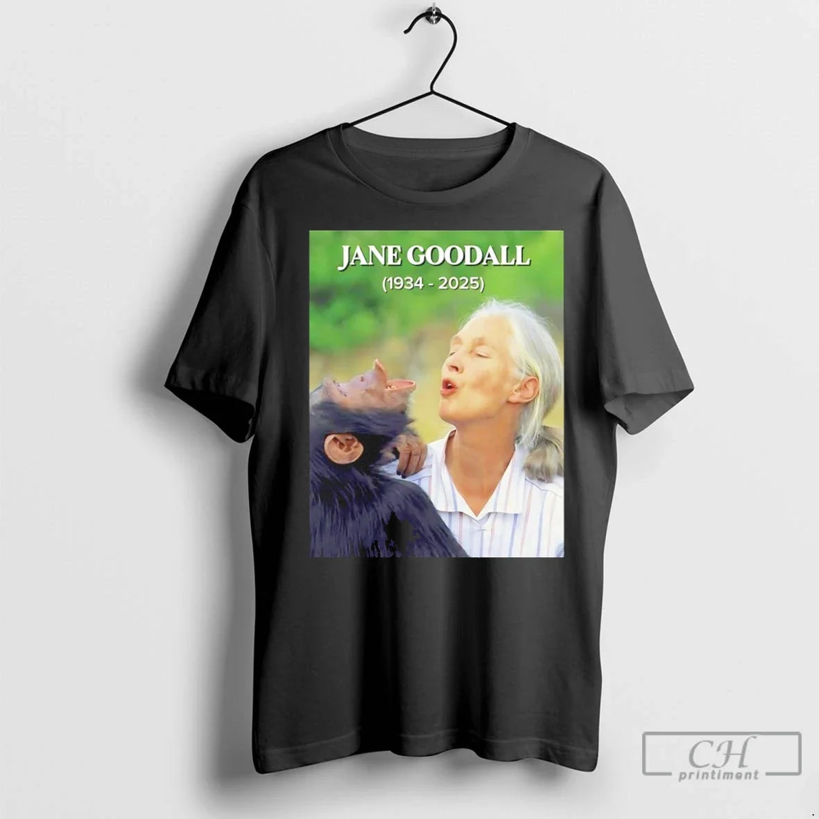 Rip Jane Goodall 1934 2025 T Shirts Unisex T-shirt, Sweatshirt, Hoodie, Long Sleeve Tee - T-Shirt, Sweatshirt, Hoodie