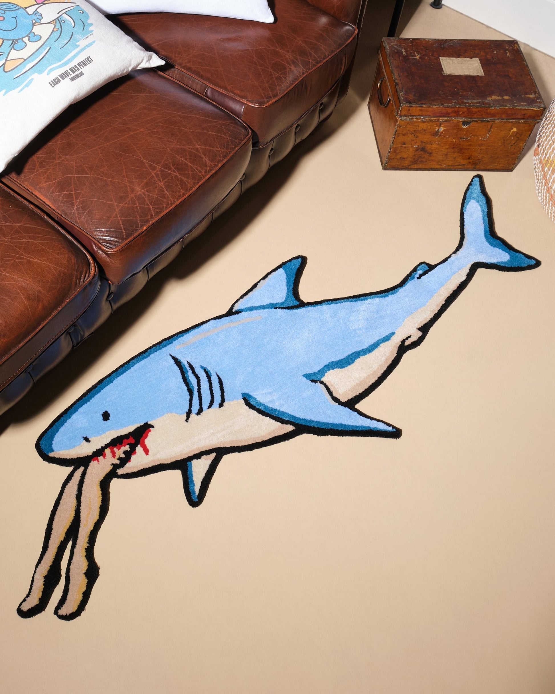 Shark Attack Rug Unisex T-shirt, Sweatshirt, Hoodie, Long Sleeve Tee - T-Shirt, Sweatshirt, Hoodie