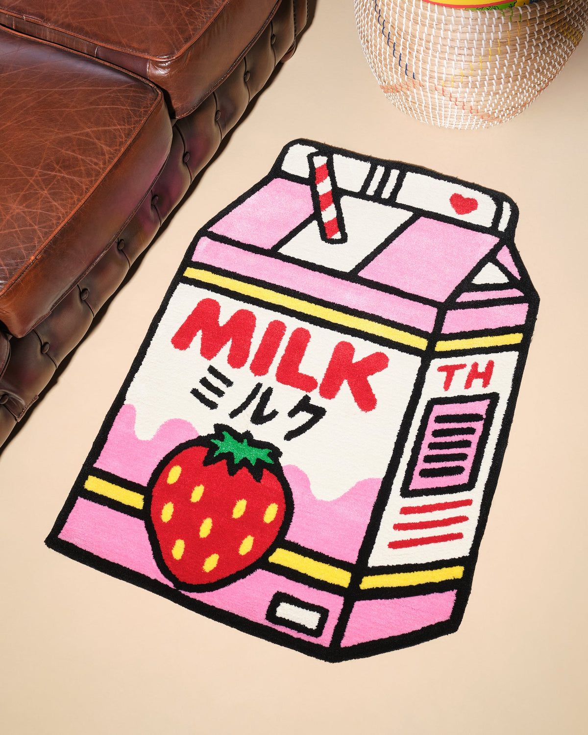 Strawberry Milk Rug Unisex T-shirt, Sweatshirt, Hoodie, Long Sleeve Tee - T-Shirt, Sweatshirt, Hoodie
