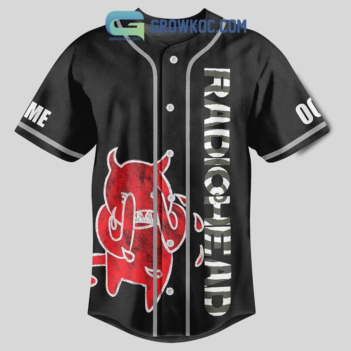 Radiohead Fast Track Status Personalized Baseball Jersey baseball jersey product view 3