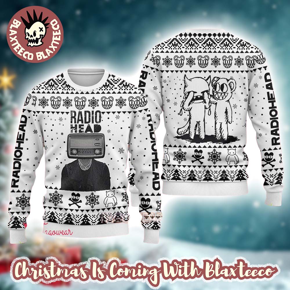 Radiohead Knitted White Ugly Christmas Sweater Unisex T-shirt, Sweatshirt, Hoodie, Long Sleeve Tee - T-Shirt, Sweatshirt, Hoodie