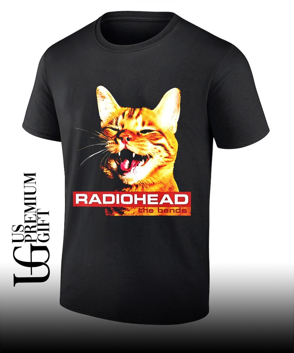 Radiohead The Bends laughing Cat music 2026 shirt Unisex T-shirt, Sweatshirt, Hoodie, Long Sleeve Tee - T-Shirt, Sweatshirt, Hoodie
