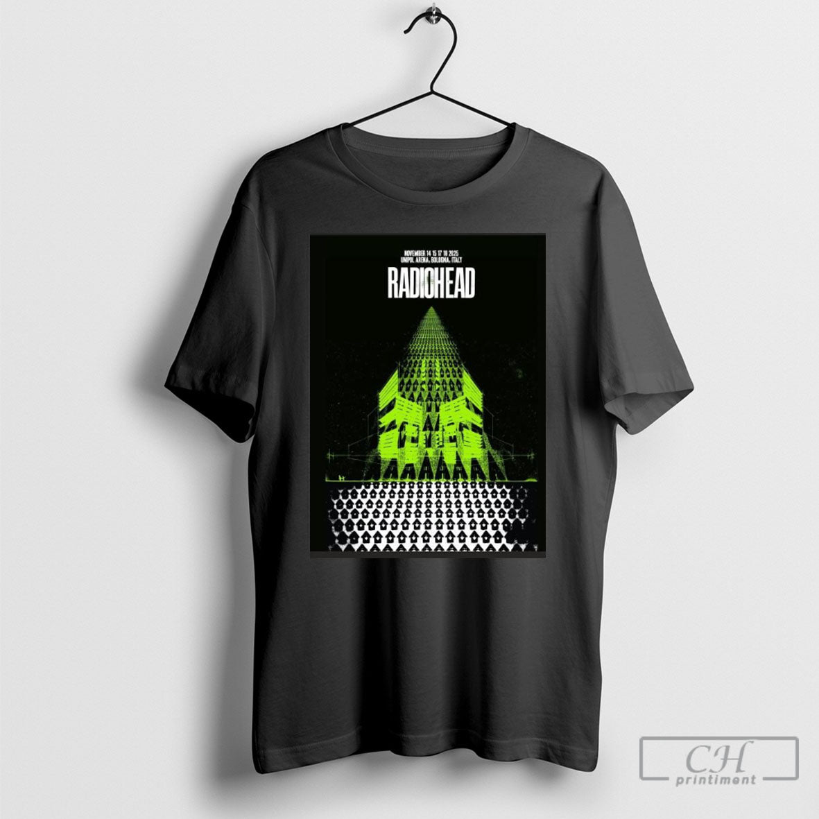 Radiohead Unipol Arena Bologna Italy November 2025 Shirt Tee Unisex T-shirt, Sweatshirt, Hoodie, Long Sleeve Tee - T-Shirt, Sweatshirt, Hoodie