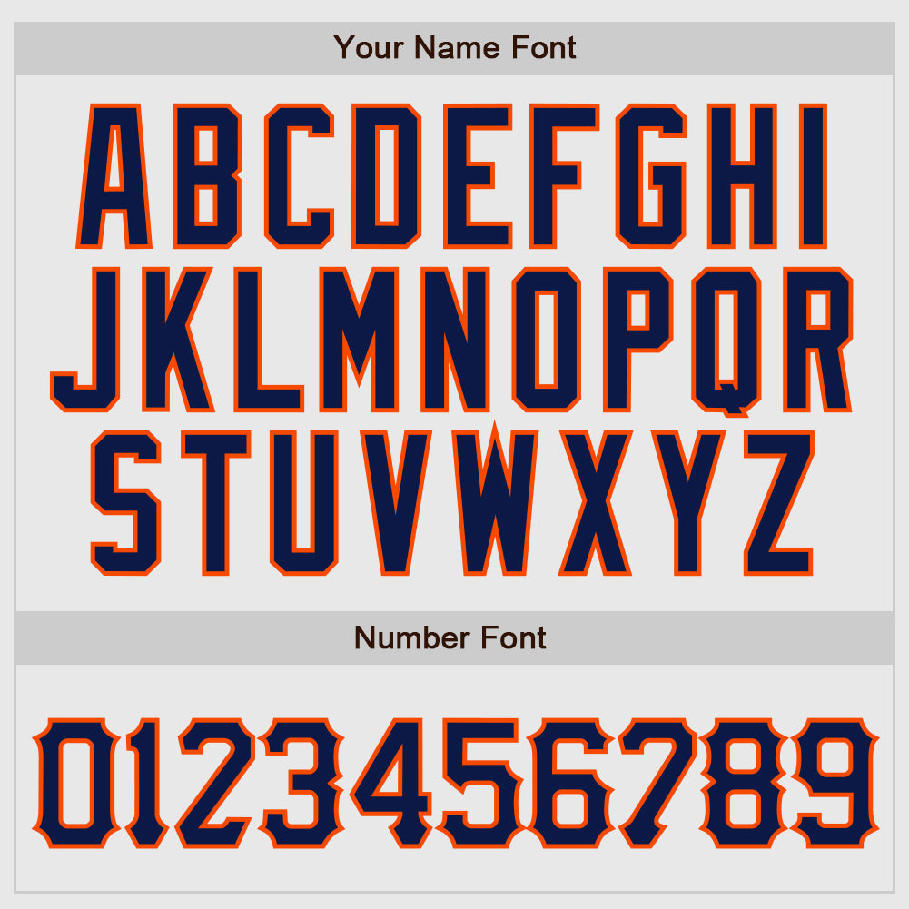 Custom White Navy Pinstripe Navy-Orange Authentic Raglan Sleeves Baseball Jersey baseball jersey product view 4