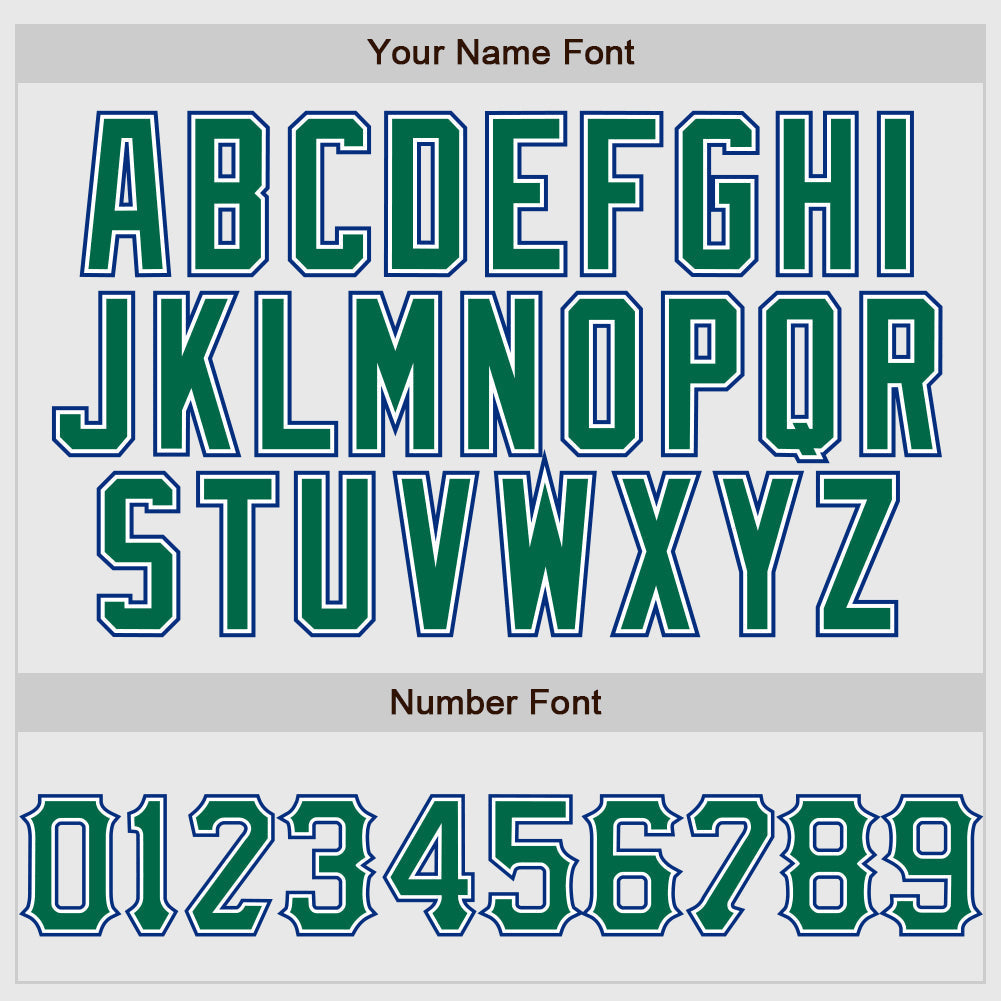 Custom White Royal Pinstripe Kelly Green-Royal Authentic Raglan Sleeves Baseball Jersey baseball jersey product view 4