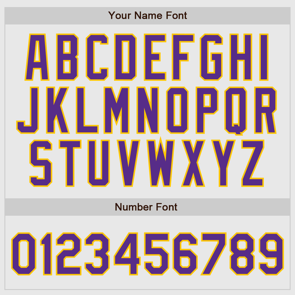 Custom White Purple Pinstripe Purple-Gold Authentic Raglan Sleeves Baseball Jersey baseball jersey product view 4