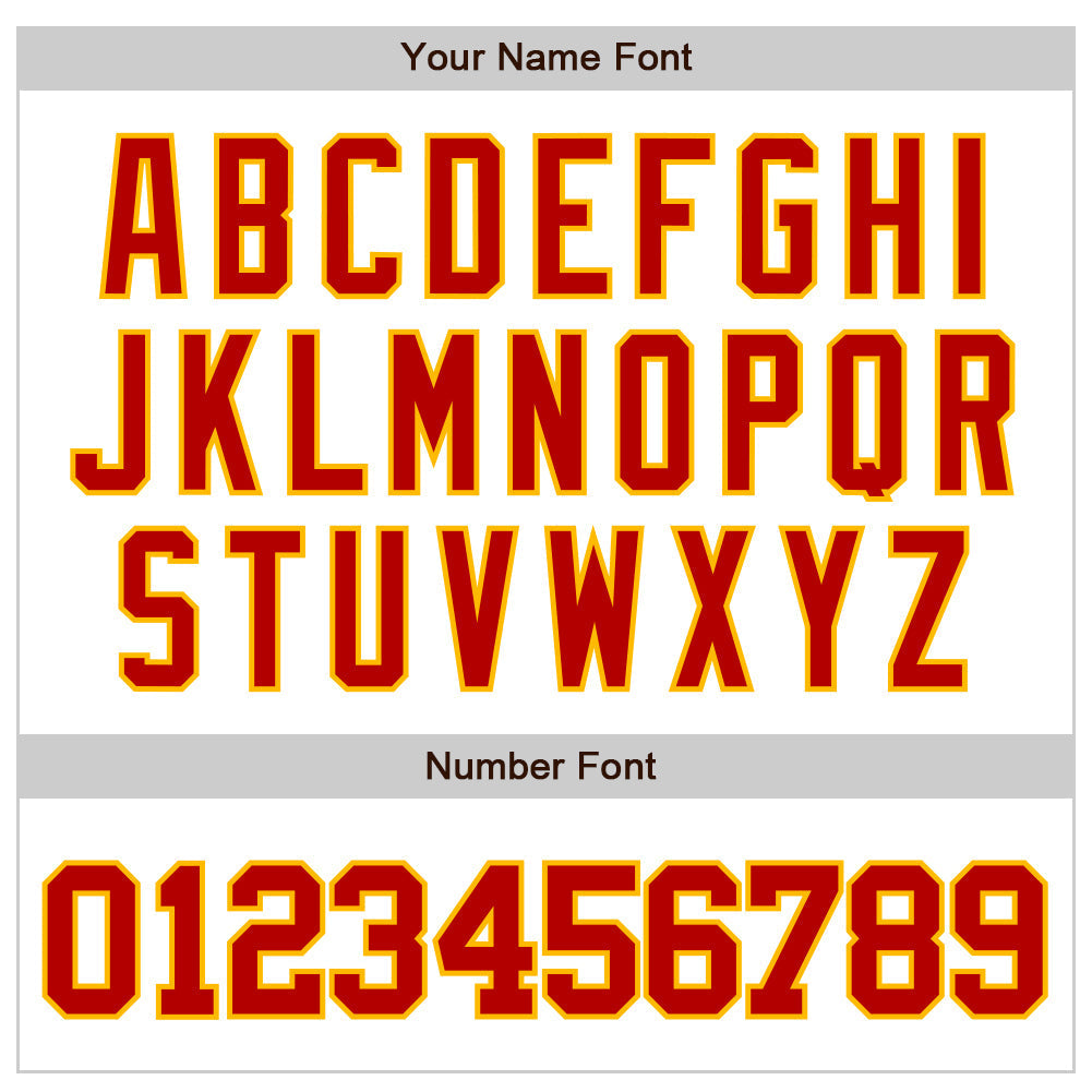 Custom White Red-Gold Authentic Raglan Sleeves Baseball Jersey baseball jersey product view 5