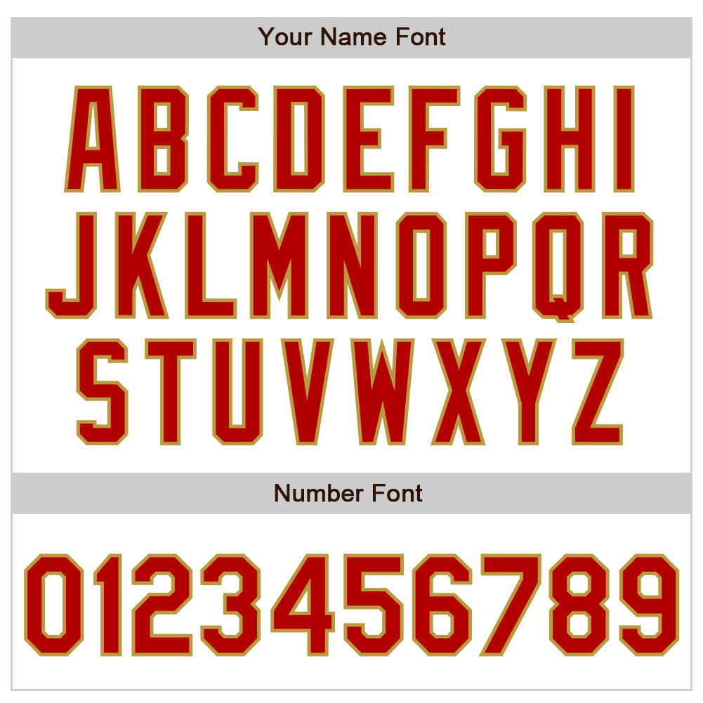 Custom White Red-Old Gold Authentic Raglan Sleeves Baseball Jersey baseball jersey product view 5