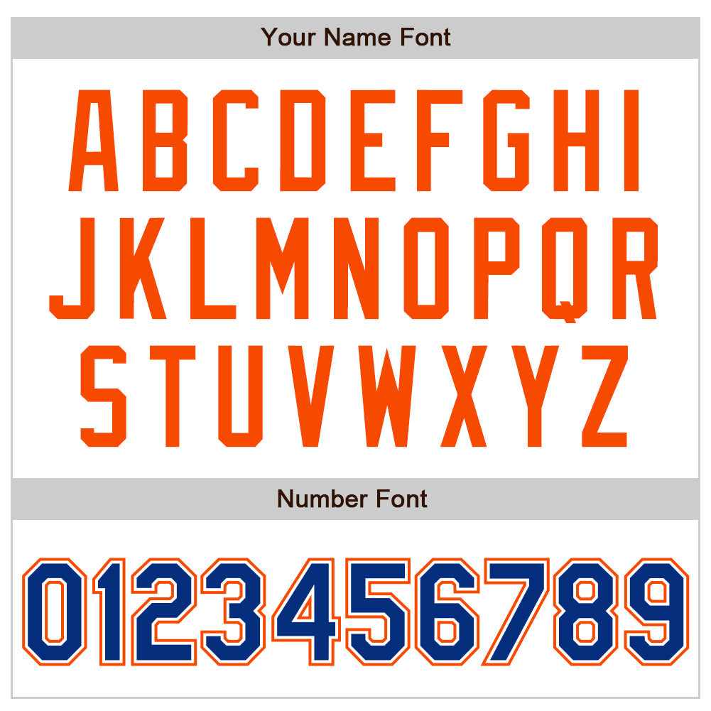 Custom White Royal-Orange Authentic Raglan Sleeves Baseball Jersey baseball jersey product view 5