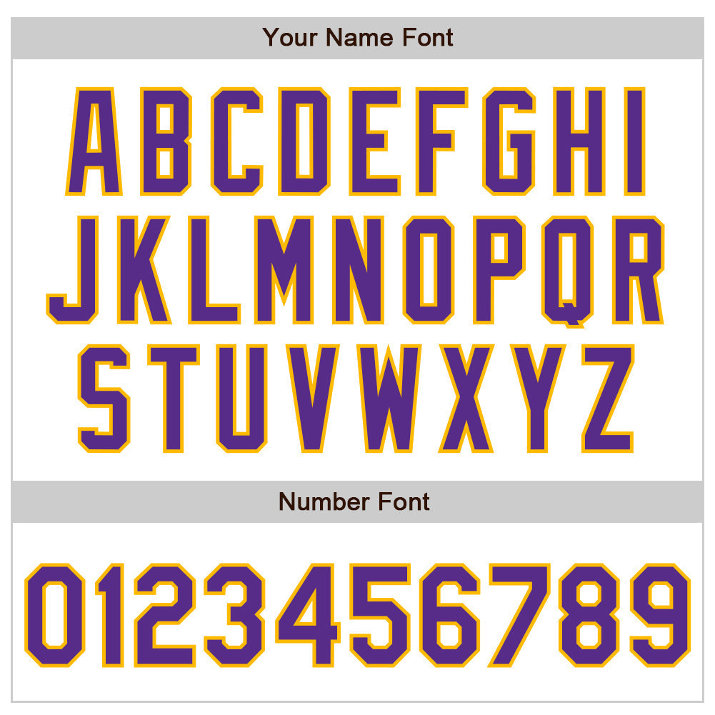 Custom White Purple-Gold Authentic Raglan Sleeves Baseball Jersey baseball jersey product view 5