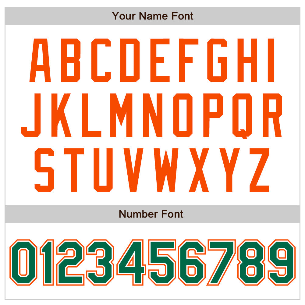 Custom White Kelly Green-Orange Authentic Raglan Sleeves Baseball Jersey baseball jersey product view 5