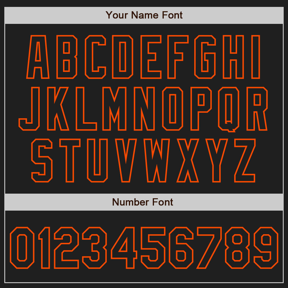 Custom Black Orange Authentic Raglan Sleeves Baseball Jersey baseball jersey product view 5