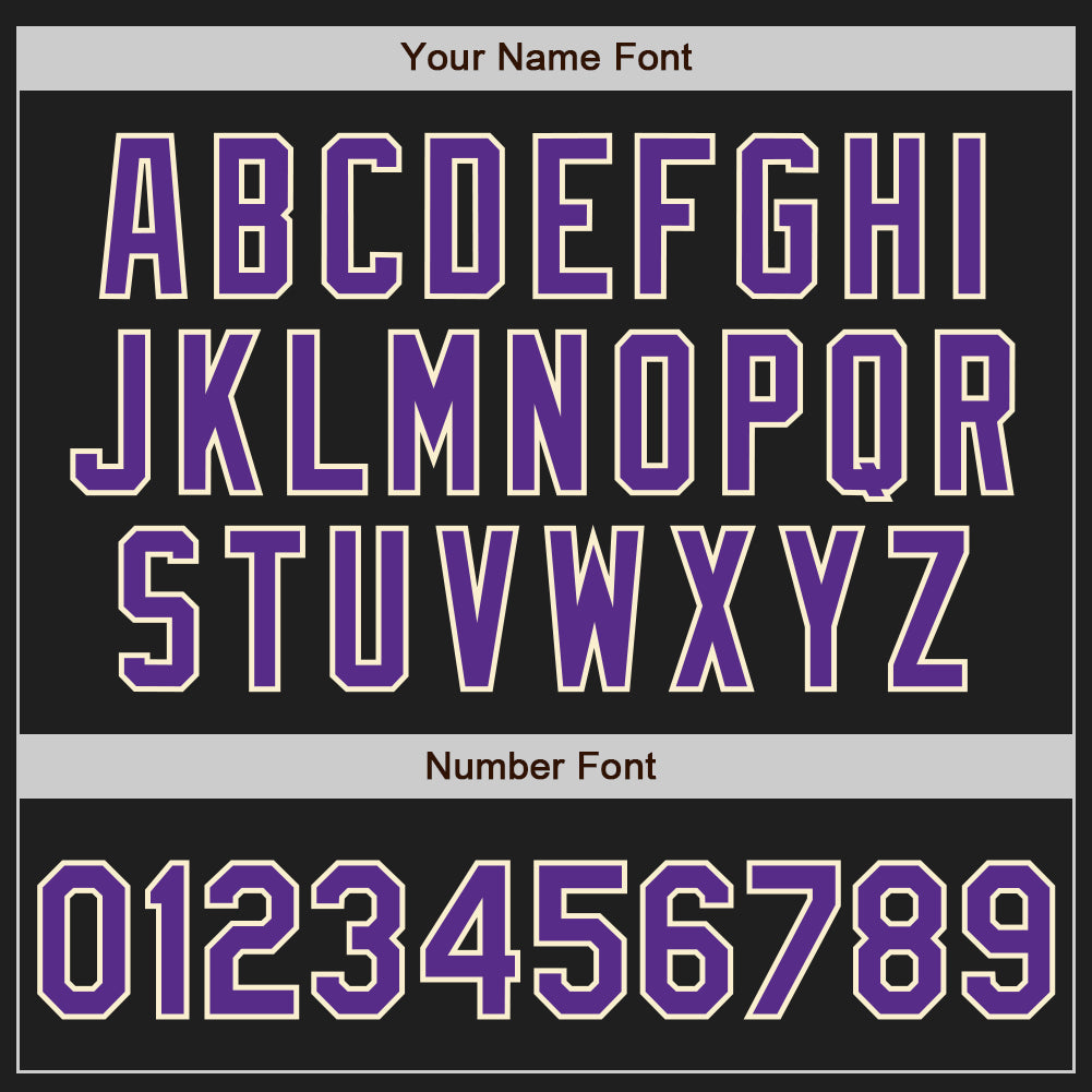 Custom Black Purple-Cream Authentic Raglan Sleeves Baseball Jersey baseball jersey product view 5