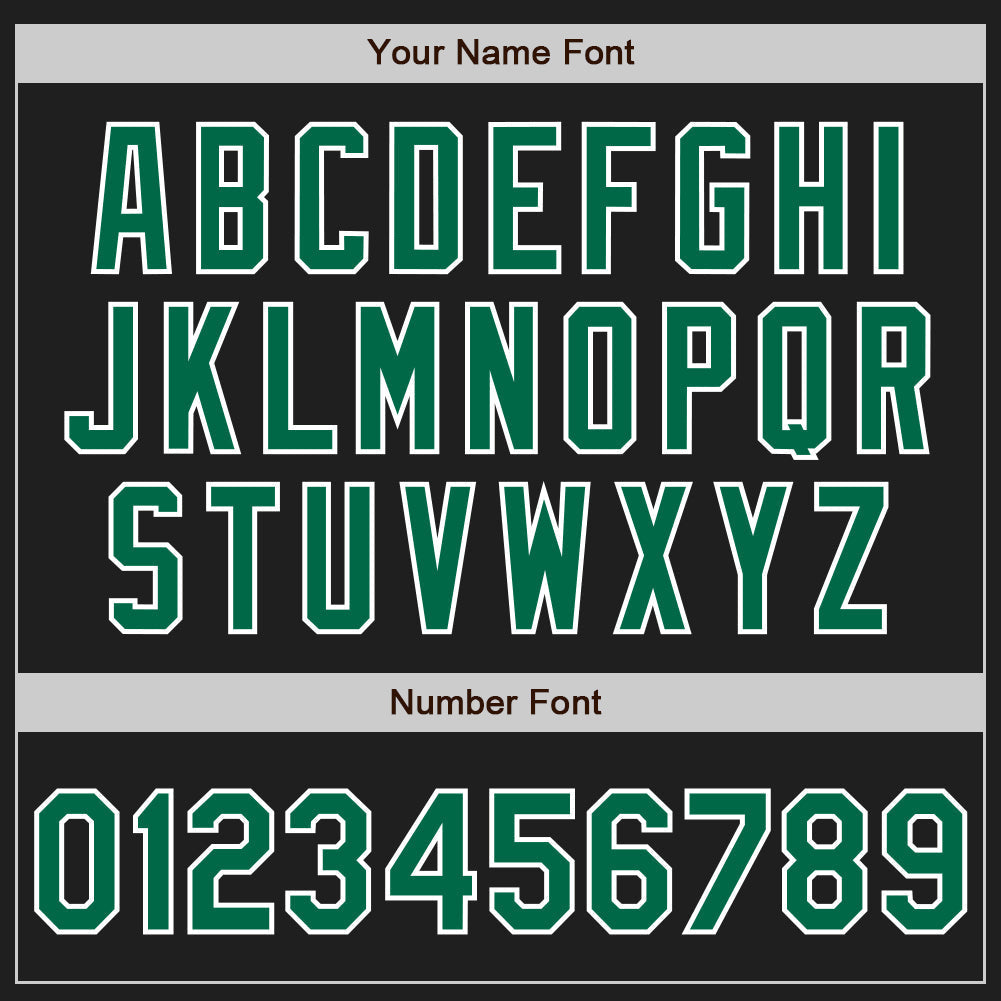 Custom Black Kelly Green-White Authentic Raglan Sleeves Baseball Jersey baseball jersey product view 5