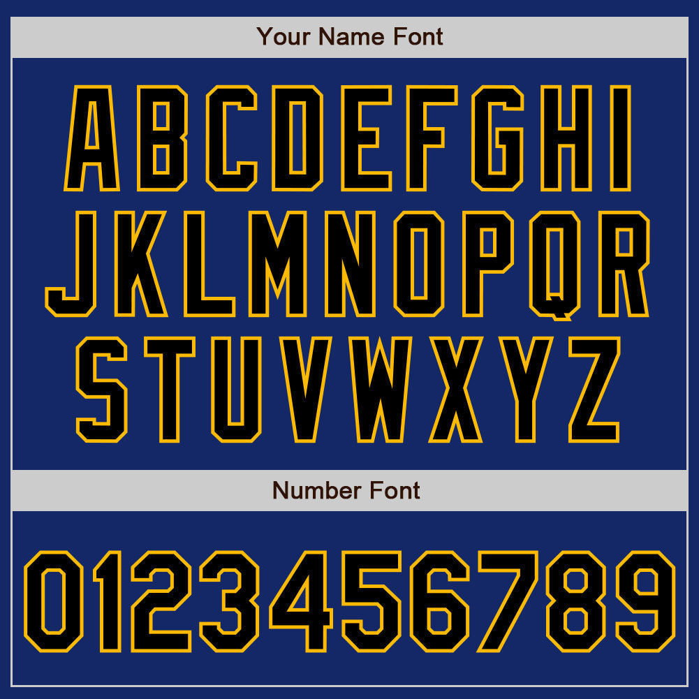Custom Royal Black-Gold Authentic Raglan Sleeves Baseball Jersey baseball jersey product view 5