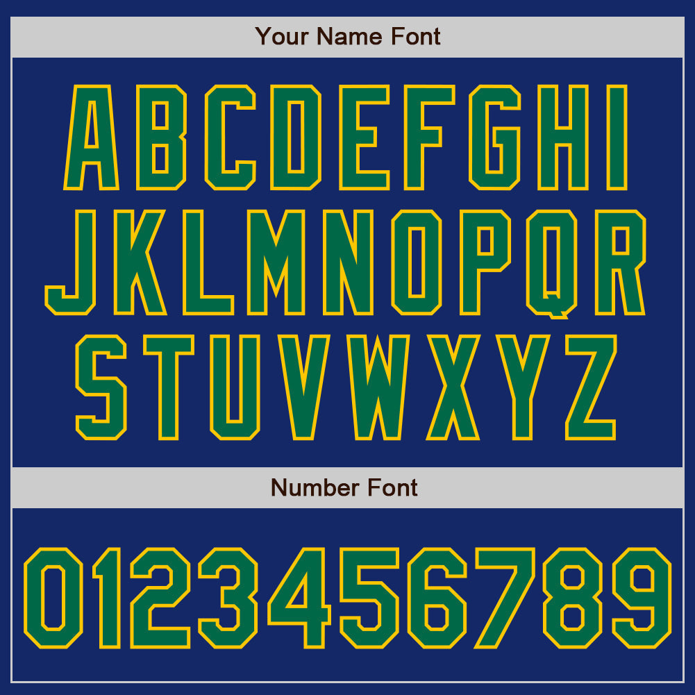 Custom Royal Kelly Green-Yellow Authentic Raglan Sleeves Baseball Jersey baseball jersey product view 5