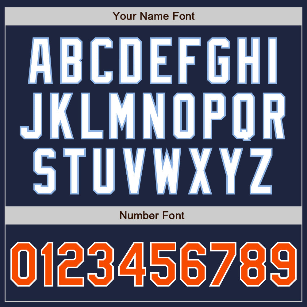Custom Navy Orange-Light Blue Authentic Raglan Sleeves Baseball Jersey baseball jersey product view 5