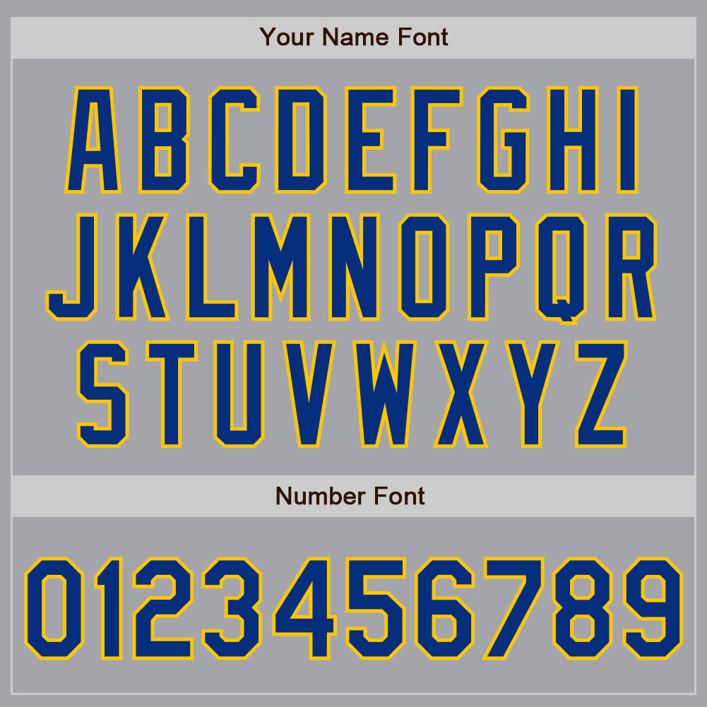 Custom Gray Royal-Yellow Authentic Raglan Sleeves Baseball Jersey baseball jersey product view 5