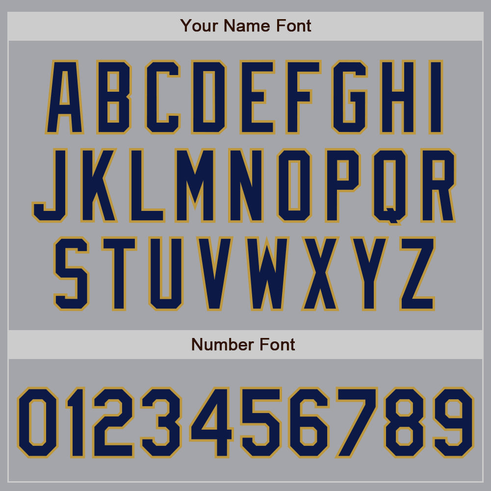 Custom Gray Navy-Old Gold Authentic Raglan Sleeves Baseball Jersey baseball jersey product view 5