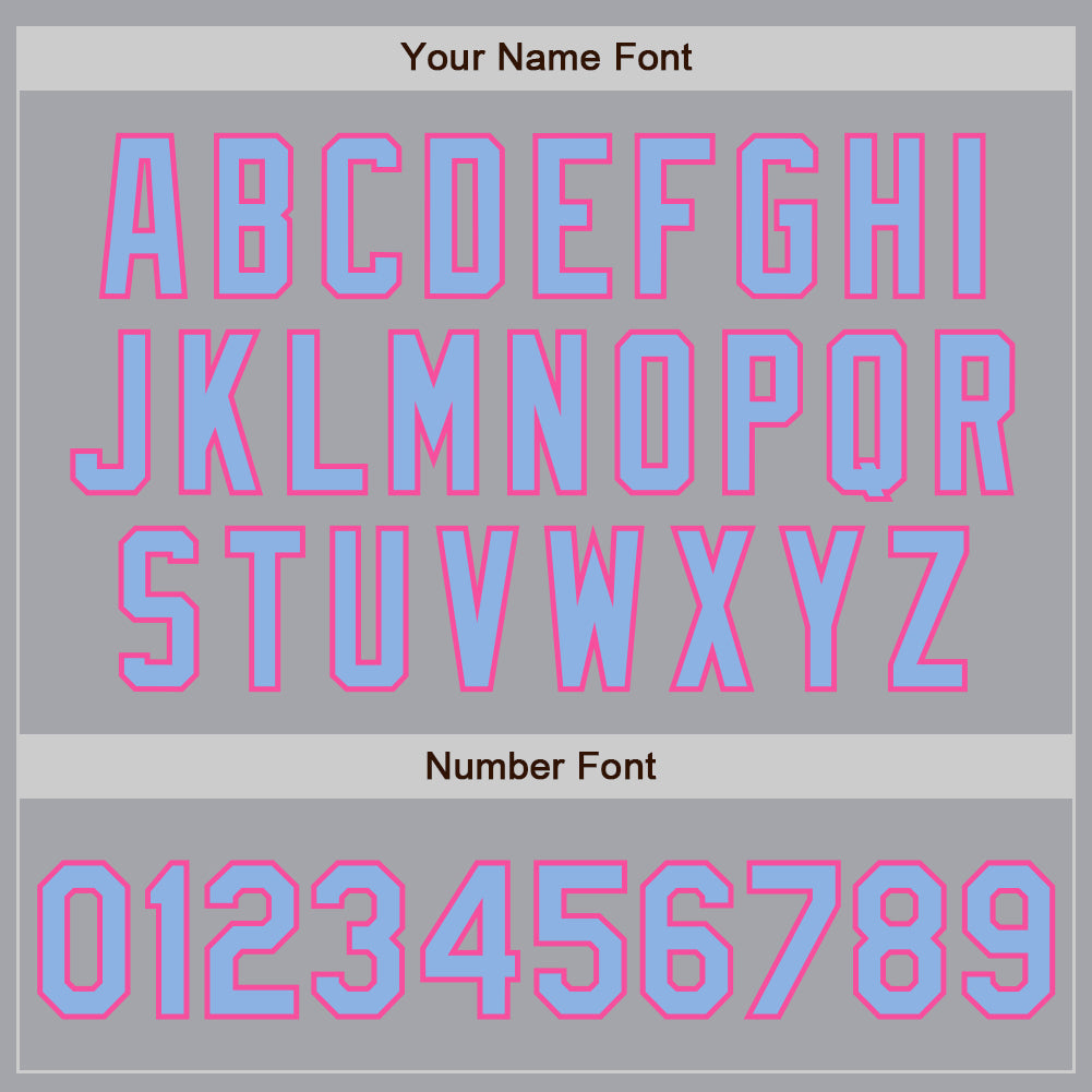 Custom Gray Light Blue-Pink Authentic Raglan Sleeves Baseball Jersey baseball jersey product view 5