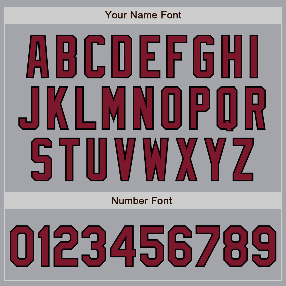 Custom Gray Crimson-Black Authentic Raglan Sleeves Baseball Jersey baseball jersey product view 5