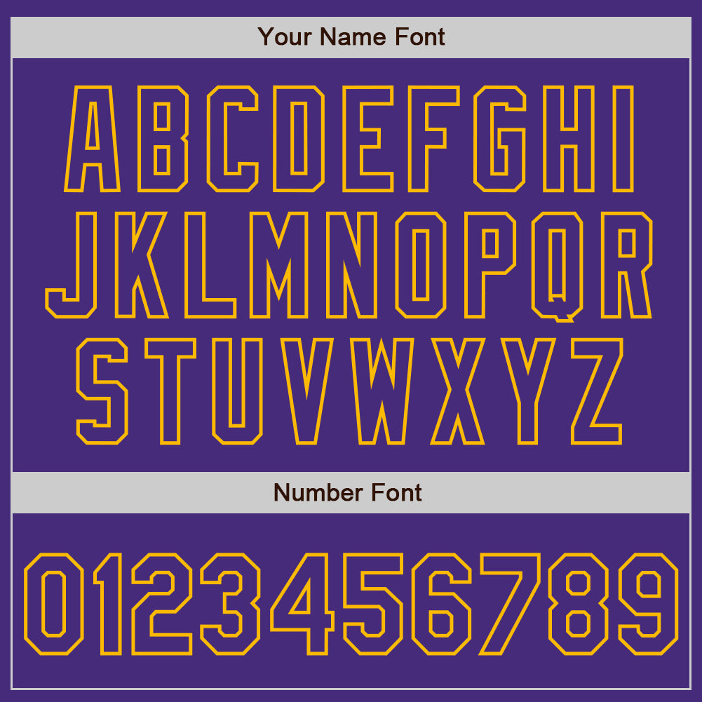 Custom Purple Gold Authentic Raglan Sleeves Baseball Jersey baseball jersey product view 5