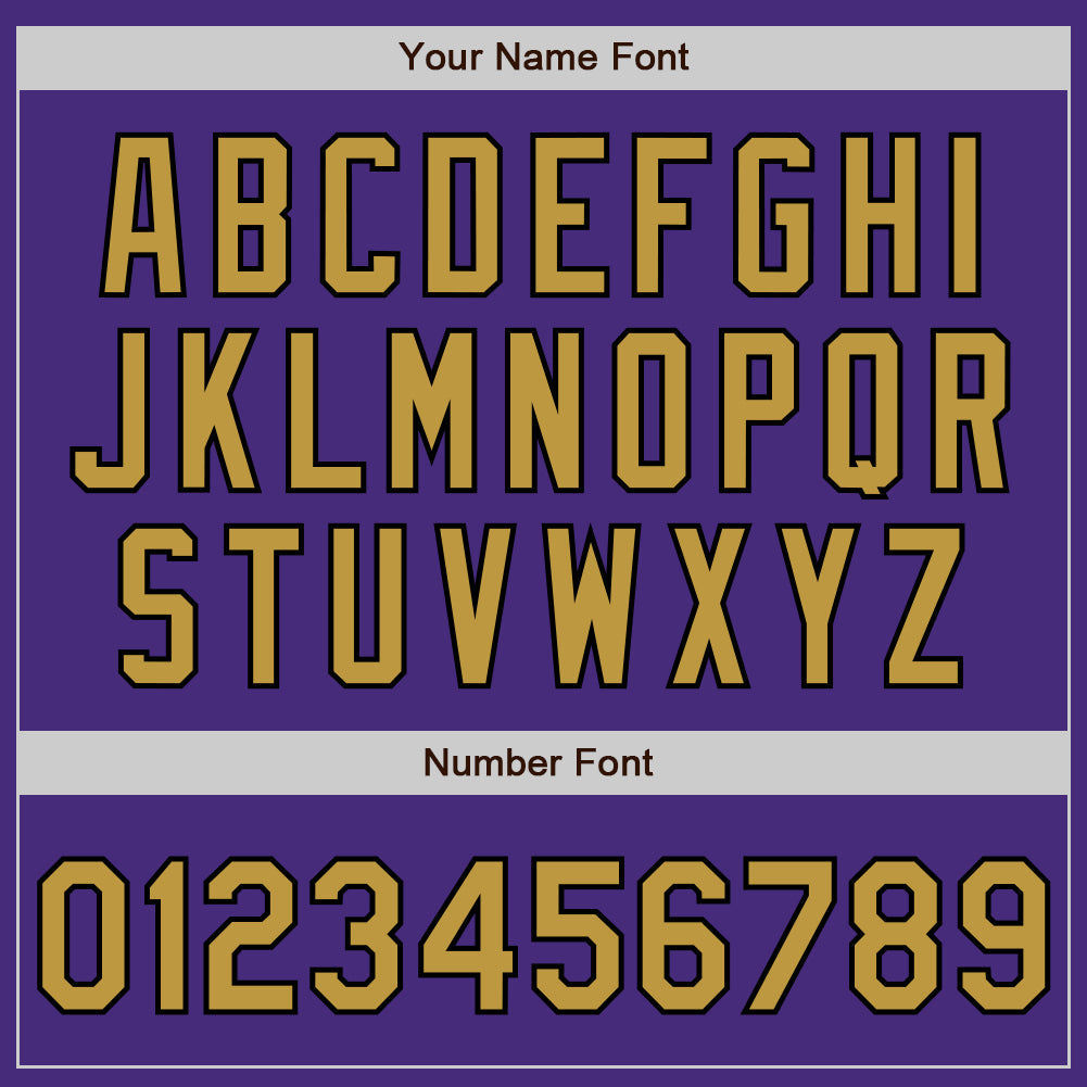 Custom Purple Old Gold-Black Authentic Raglan Sleeves Baseball Jersey baseball jersey product view 5