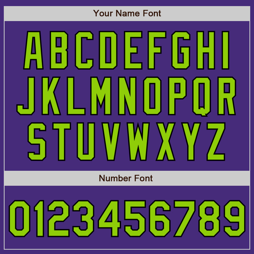 Custom Purple Neon Green-Black Authentic Raglan Sleeves Baseball Jersey baseball jersey product view 5